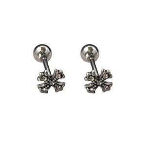 Screw Back 5mm Small Cross Stud Earrings for Men Women Streetwear Unisex Earring